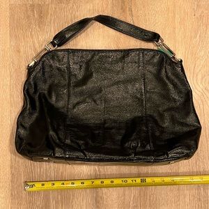 Black shiny vintage Calvin Klein shoulder bag purse